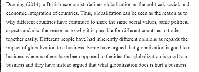 Impact of Globalization on Businesses