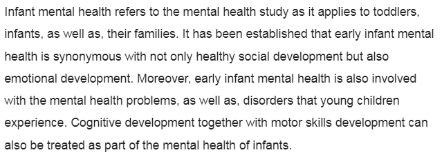 Infant Mental Health