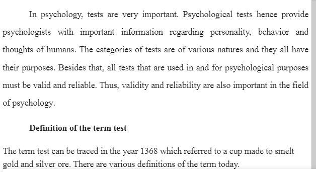 Introduction to Psychological Testing