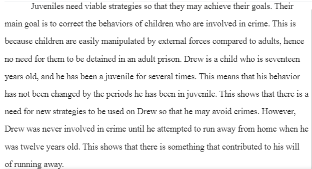 Juvenile Reentry Plan