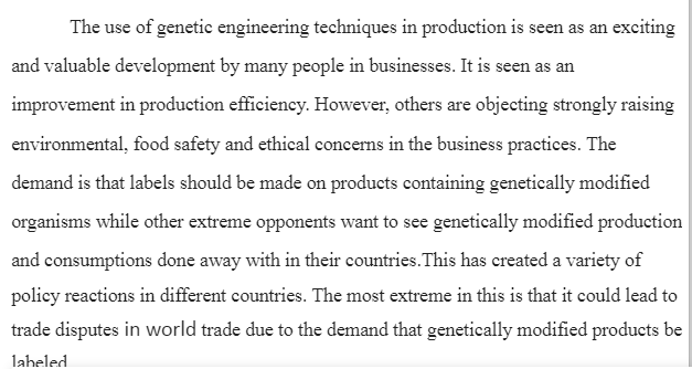 Labeling Genetically Modified Products Impact