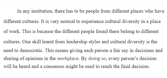 Leadership Styles and Cultural Diversity