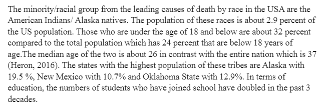 Leading Causes of Death by Race