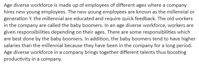 Managing Age Diverse Workforce