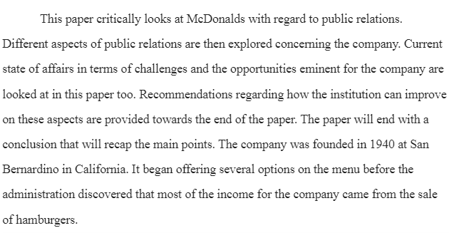 McDonald's Public Relations Strategy