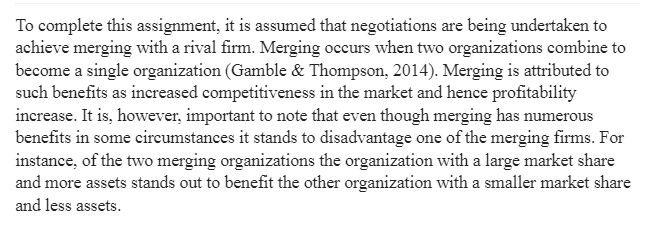 Merger Negotiation Strategies and Tactics