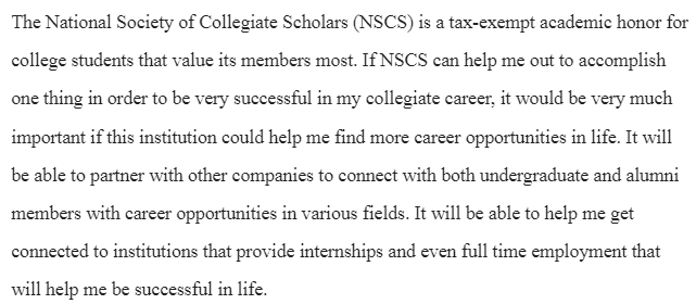 National Society of Collegiate Scholars