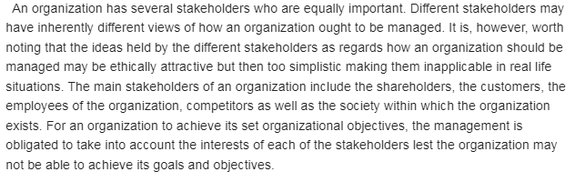 Organization Stakeholders