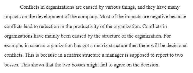 Organizational Conflicts