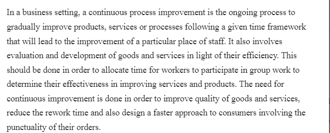 Pros of Continuous Process Improvement