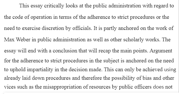 Public Administration Discretion