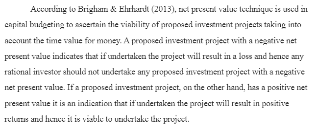 Statement of Incremental Cash Flows