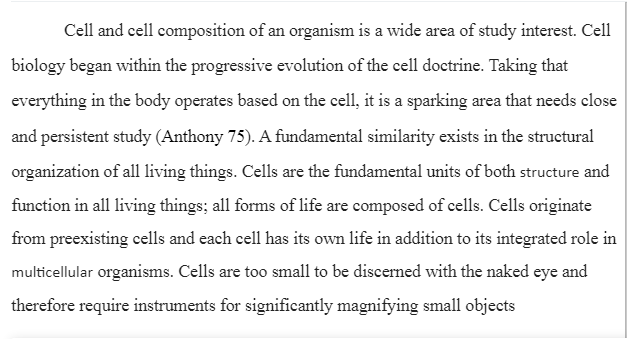 Cellular Basis of the Organism