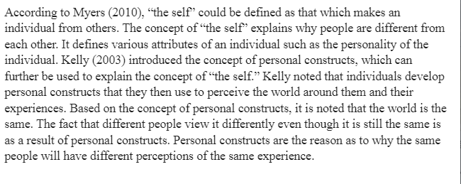 The Concept of "the self"