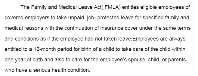 The Family and Medical Leave Act