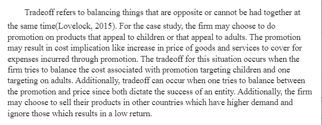 Trade off and Business Sustainability