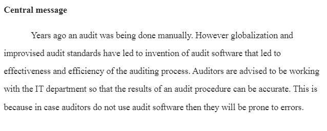 Using Audit Software