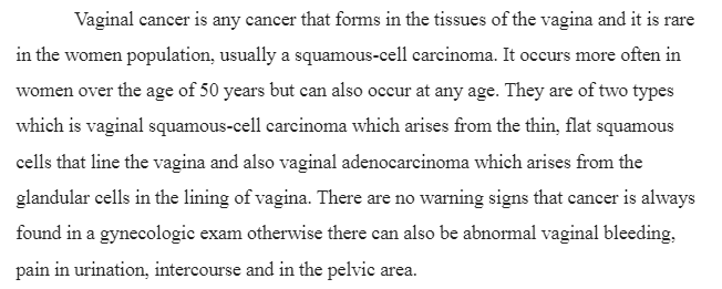 Vaginal Cancer