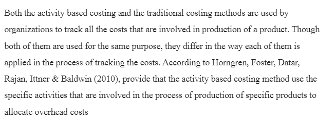 ABC Costing Vs. Traditional Costing Methods