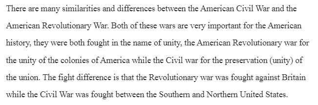 American Revolutionary War vs. the Civil War