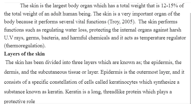 Anatomy and Physiology of the Skin