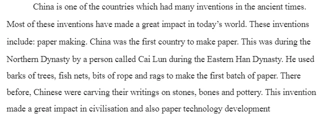 Ancient Chinese Contributions