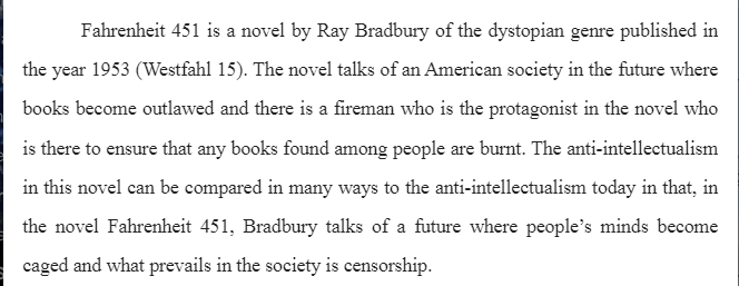 Anti-intellectualism in Fahrenheit 451 and Anti-intellectualism Today