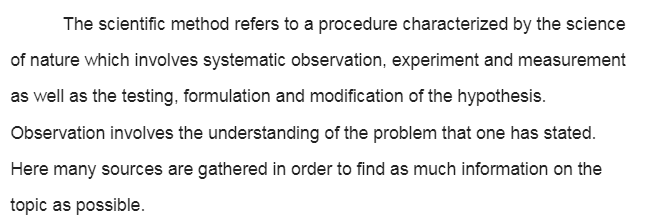 Applications of the Scientific Method