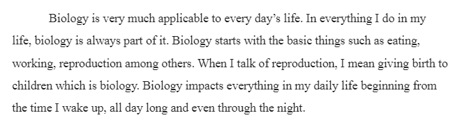 Biology in Everyday Life