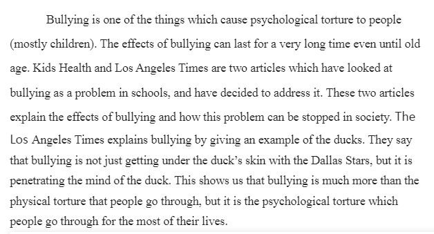 Bullying in Schools