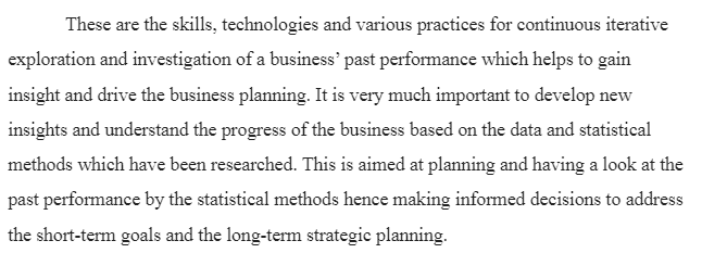 Business Analytics Proposal and Implementation Plan