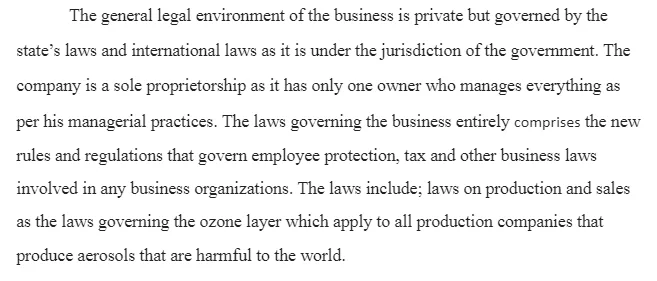 Legal 
and Social and 
Economic Environment of a Business