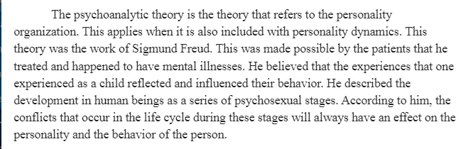 Compare and Contrast Psychoanalytic Theories