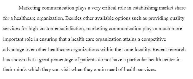 Competitive Strategic Marketing in Healthcare