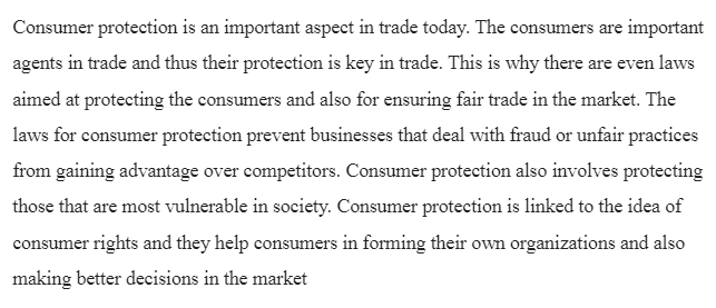 Consumer Protection