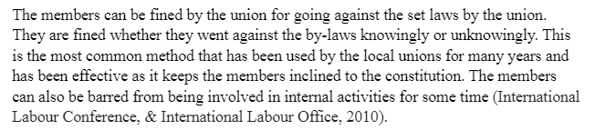 Disciplinary Procedures at the Local Union