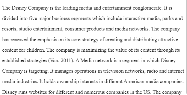 Disney Company Target Market Segments