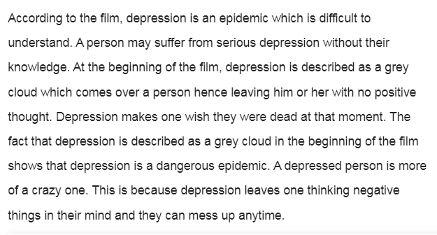 Documentary Review-Depression the Misunderstood Epidemic