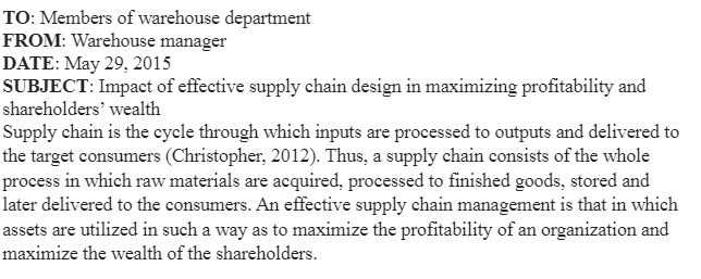 Effective Supply Chain Design