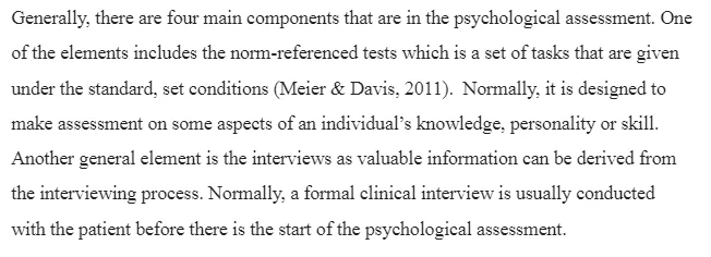 Elements of Psychological Assessment