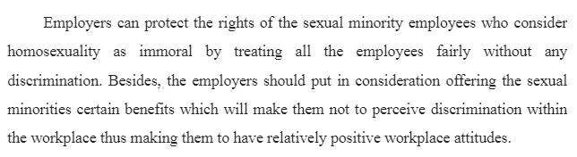 Protecting the Sexual Minority Employees' Rights