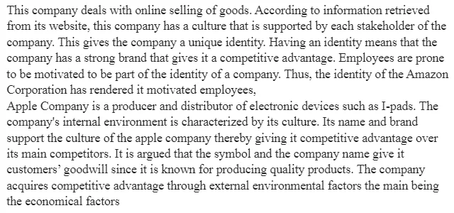 Environmental Scan for the Amazon.com and Apple Inc.