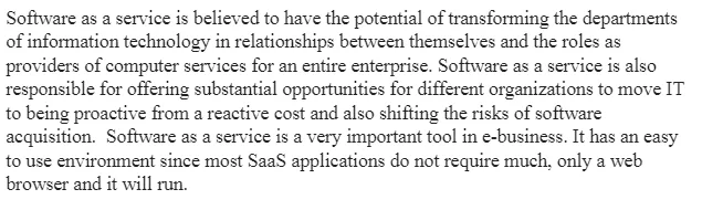 Examining Software as a Service (SaaS)