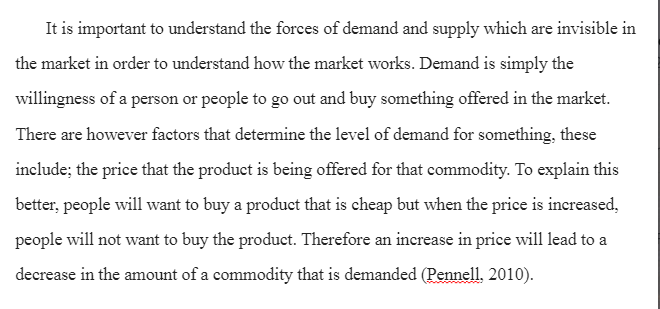 Forces of Demand and Supply