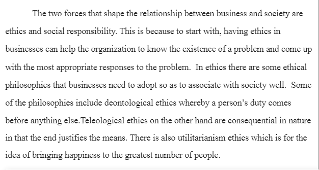 Forces that Shape Business and Society Relationships