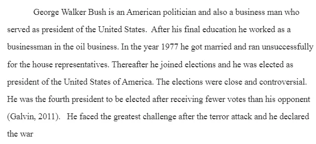 George Walker Bush Leadership Style