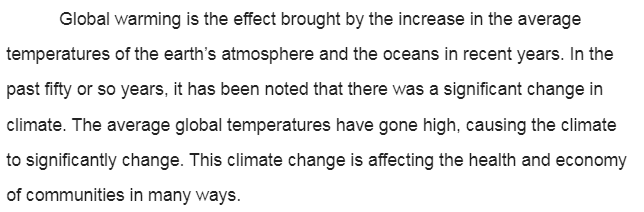 Global Warming-Cause And Mitigation