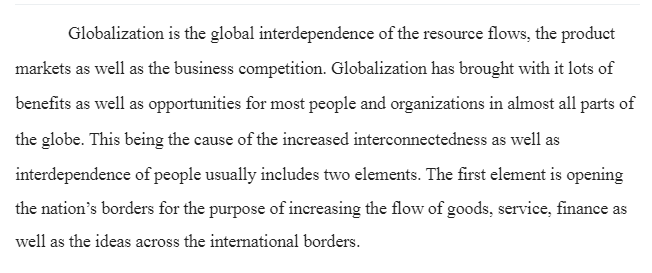 Globalization and Interdependence of Nations