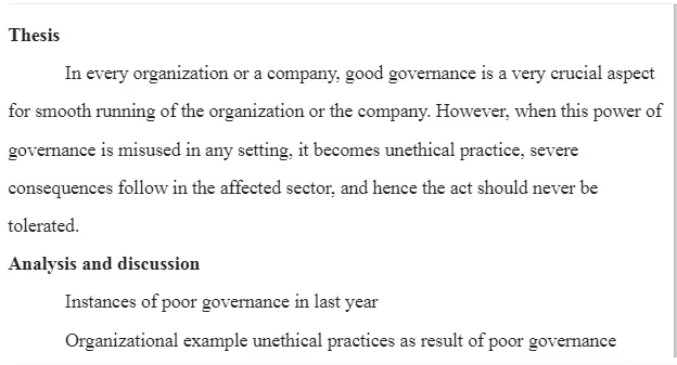 Good Governance in Organizations