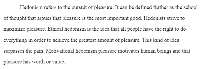 Hedonism